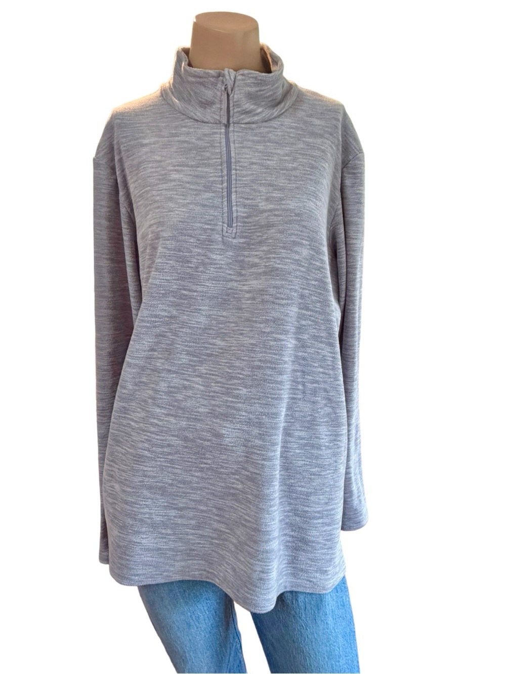 Mountain Warehouse Women’s 1/4 Zip Fleece Grey Size 16 EUC